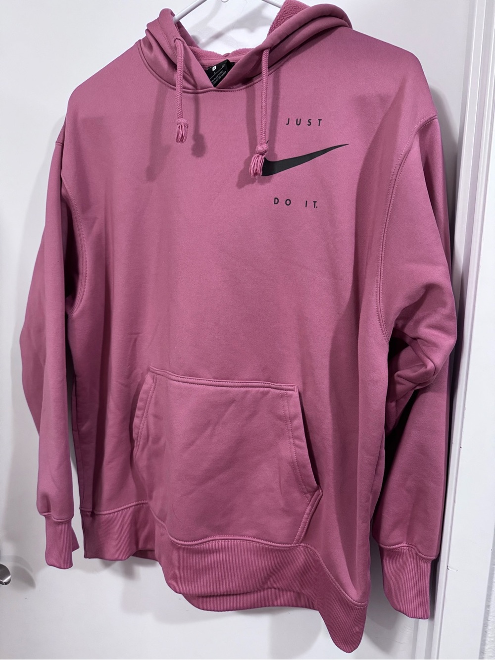Nike Pink 'Just Do It' Pullover Hoodie
